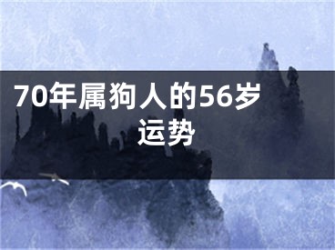 70年属狗人的56岁运势