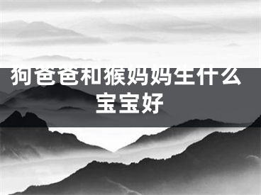 狗爸爸和猴妈妈生什么宝宝好