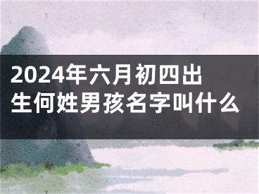 2024年六月初四出生何姓男孩名字叫什么