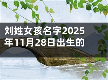 刘姓女孩名字2025年11月28日出生的