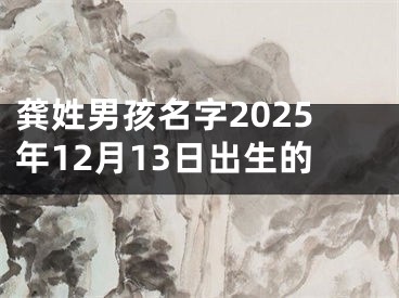 龚姓男孩名字2025年12月13日出生的