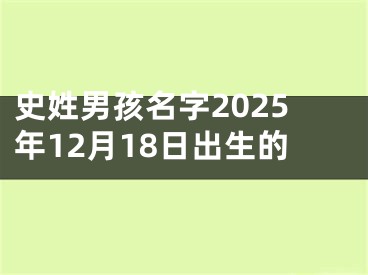 史姓男孩名字2025年12月18日出生的
