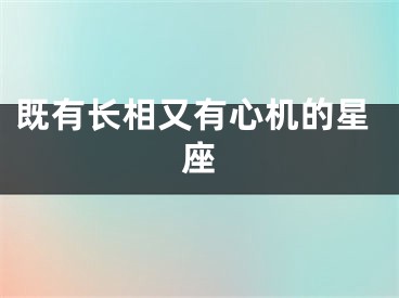 既有长相又有心机的星座