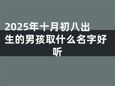 2025年十月初八出生的男孩取什么名字好听