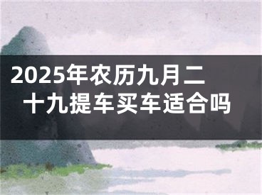 2025年农历九月二十九提车买车适合吗