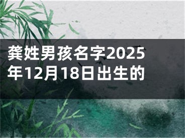 龚姓男孩名字2025年12月18日出生的