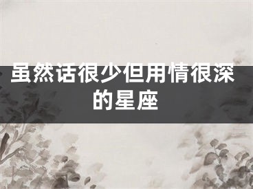 虽然话很少但用情很深的星座
