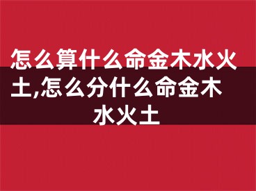 怎么算什么命金木水火土,怎么分什么命金木水火土
