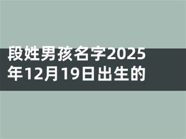 段姓男孩名字2025年12月19日出生的