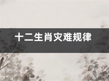 十二生肖灾难规律
