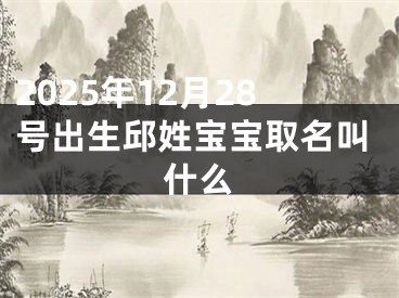 2025年12月28号出生邱姓宝宝取名叫什么