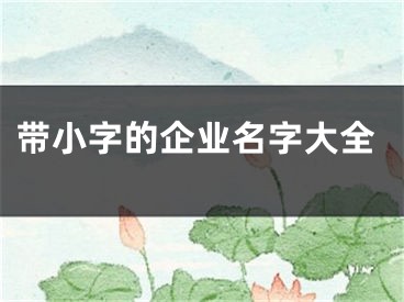 带小字的企业名字大全