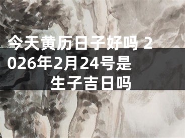 今天黄历日子好吗 2026年2月24号是生子吉日吗