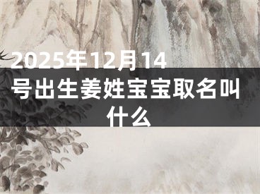2025年12月14号出生姜姓宝宝取名叫什么