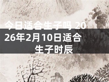 今日适合生子吗 2026年2月10日适合生子时辰