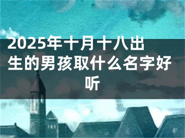 2025年十月十八出生的男孩取什么名字好听