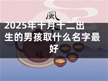 2025年十月十二出生的男孩取什么名字最好