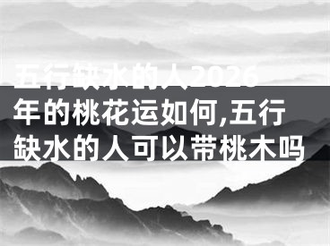 五行缺水的人2026年的桃花运如何,五行缺水的人可以带桃木吗