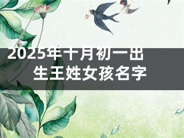 2025年十月初一出生王姓女孩名字