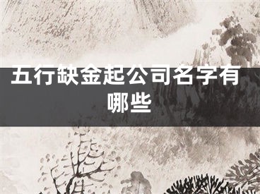 五行缺金起公司名字有哪些