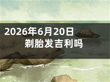 2026年6月20日剃胎发吉利吗
