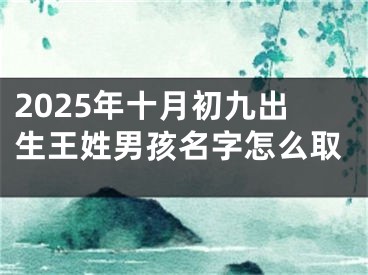 2025年十月初九出生王姓男孩名字怎么取