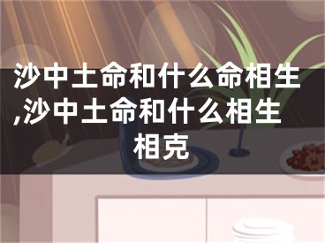 沙中土命和什么命相生,沙中土命和什么相生相克