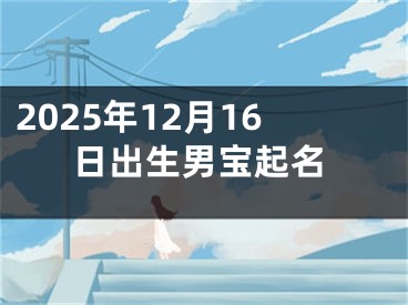 2025年12月16日出生男宝起名