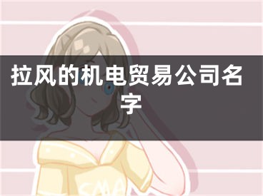 拉风的机电贸易公司名字