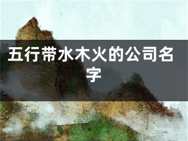 五行带水木火的公司名字