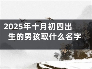 2025年十月初四出生的男孩取什么名字