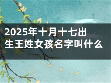 2025年十月十七出生王姓女孩名字叫什么