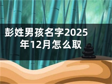 彭姓男孩名字2025年12月怎么取