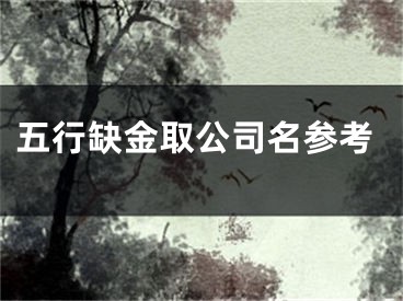 五行缺金取公司名参考