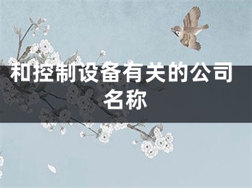 和控制设备有关的公司名称