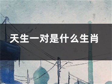 天生一对是什么生肖
