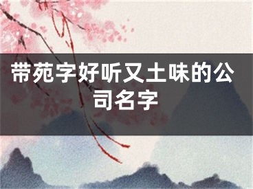 带苑字好听又土味的公司名字