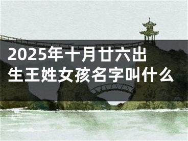 2025年十月廿六出生王姓女孩名字叫什么