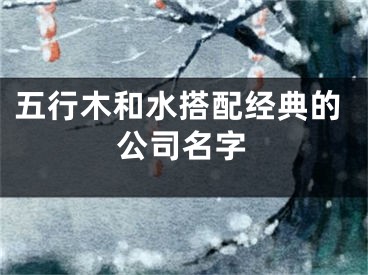 五行木和水搭配经典的公司名字