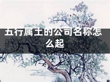 五行属土的公司名称怎么起