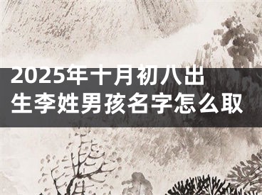 2025年十月初八出生李姓男孩名字怎么取