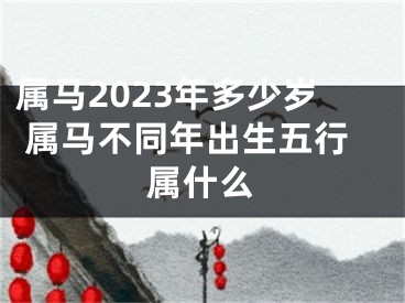属马2023年多少岁 属马不同年出生五行属什么