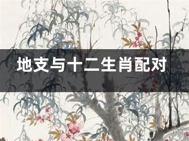 地支与十二生肖配对