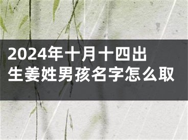 2024年十月十四出生姜姓男孩名字怎么取