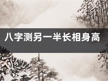 八字测另一半长相身高