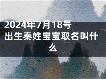 2024年7月18号出生秦姓宝宝取名叫什么
