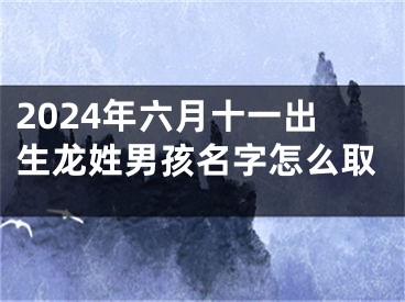 2024年六月十一出生龙姓男孩名字怎么取