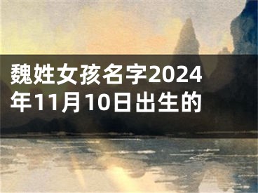 魏姓女孩名字2024年11月10日出生的