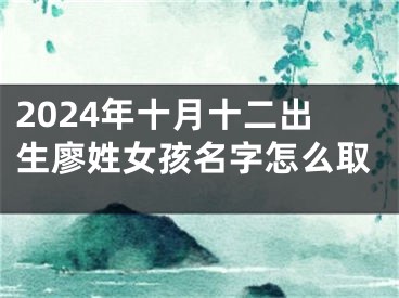 2024年十月十二出生廖姓女孩名字怎么取