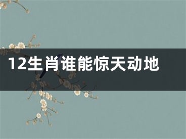 12生肖谁能惊天动地